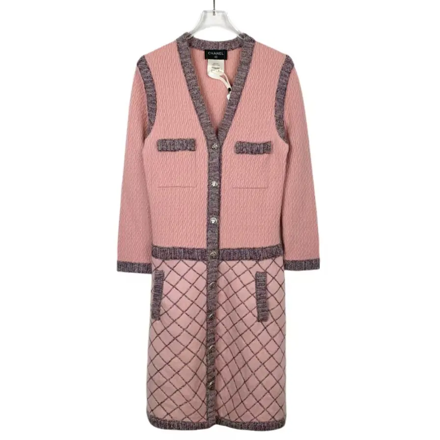 RDLT - Chanel Pink Cashmere Silk Camellia Button Dress Size S