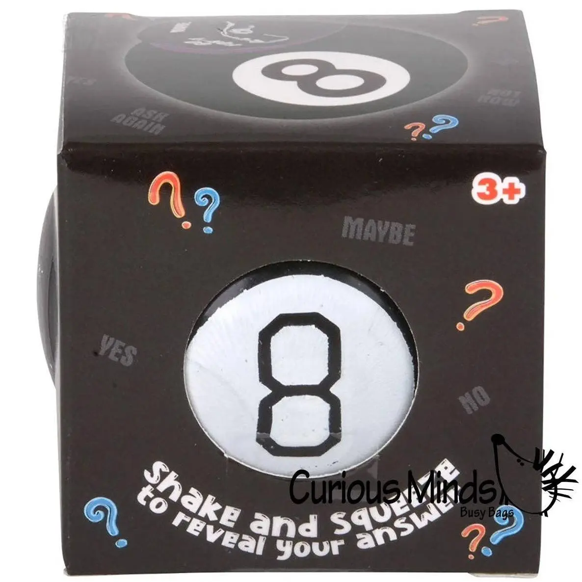 Squishy Fortune Teller Mystery 8 Ball Answering Black Ball Question Toy - Fortune Telling Toy - Classic Fun Predictor Toy - Answers Questions Stress Ball