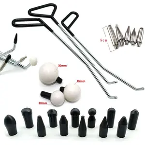 Paintless Dent Repair Tools 6 Pieces of Dent Removal Rods with Awl Head Paintless Dent Removal Kit Car Auto Body Dent Removal of Hail Dents and Door Ding (3pcs Rod 20 pcs)