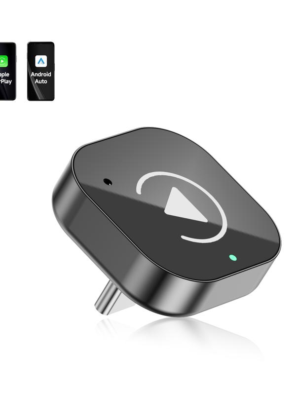 (Type-C) Two-In-One Carplay Adapter, Wireless Carplay Converter USB-C/android Auto USB-C, Convert Wired Connection to Wireless, Plug-And-Play, Wireless Carplay Dongle