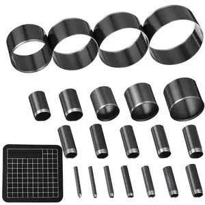 22 PCS Leather Circular Cutting Tools Set, circular punching tools, specifications ranging from 1 to 15 millimeters (20, 25, 30, 35, 40, 45, 50 millimeters), high-carbon steel circular leather cutting molds - DIY product hole punching tool set