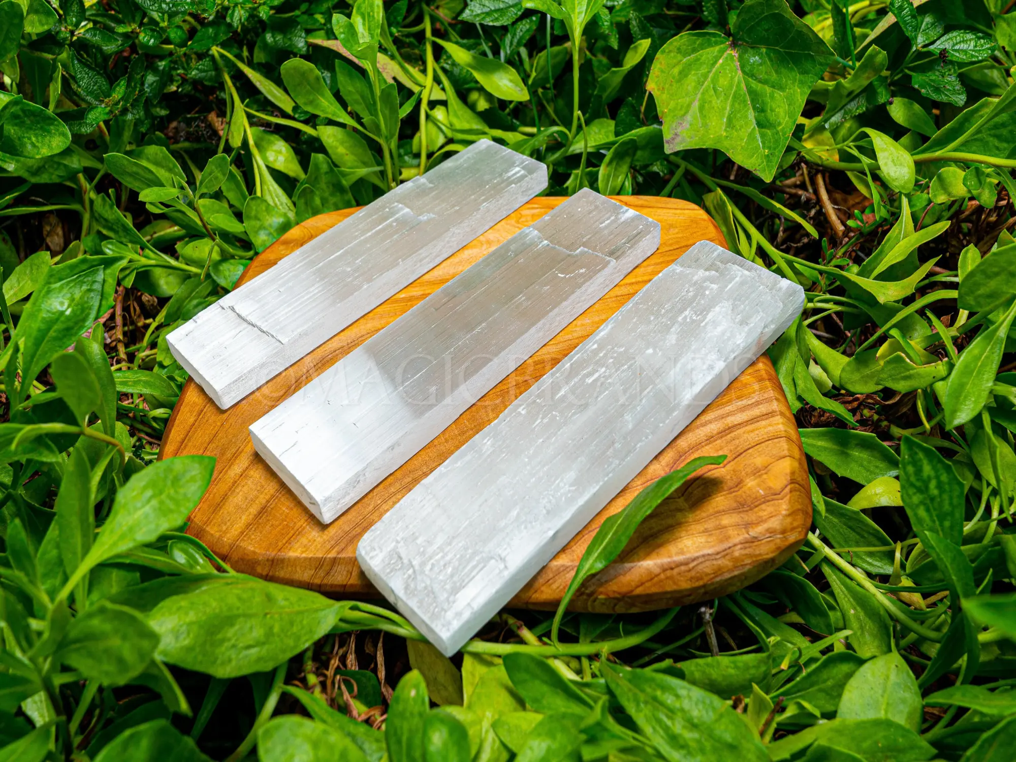Polished Selenite Charging Plate Station, 4" inch selenite Crystal Plate (Selenite Crystal Cleansing, Charging & Purification)