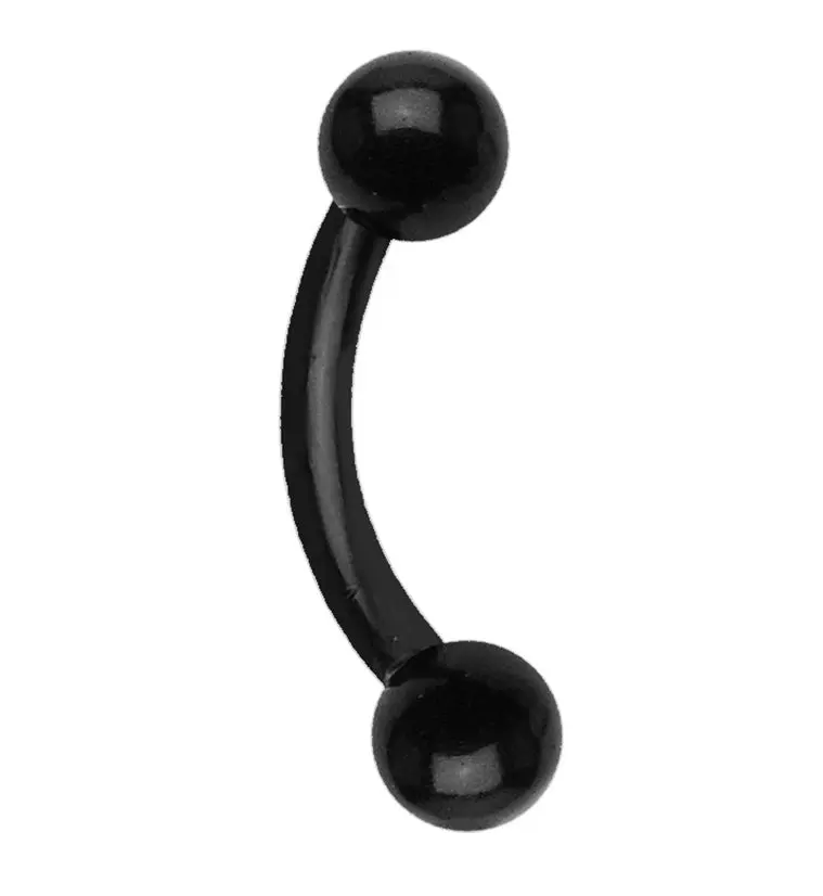 Black Acrylic Curved Barbell Black Acrylic Curved Barbell