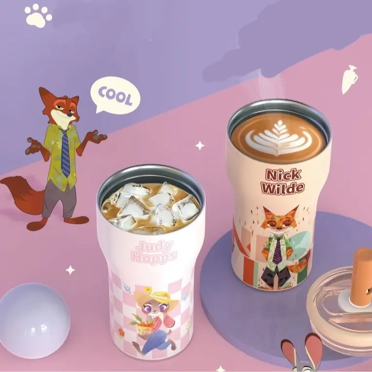 Disney Insulated Vacuum Flask Tumbler - 630ML/21.3oz Women's Portable Drinkware, Large Capacity, Cold & Hot Retention, Straw Lid, On-the-Go Car Use, Holiday Gift，Back to school