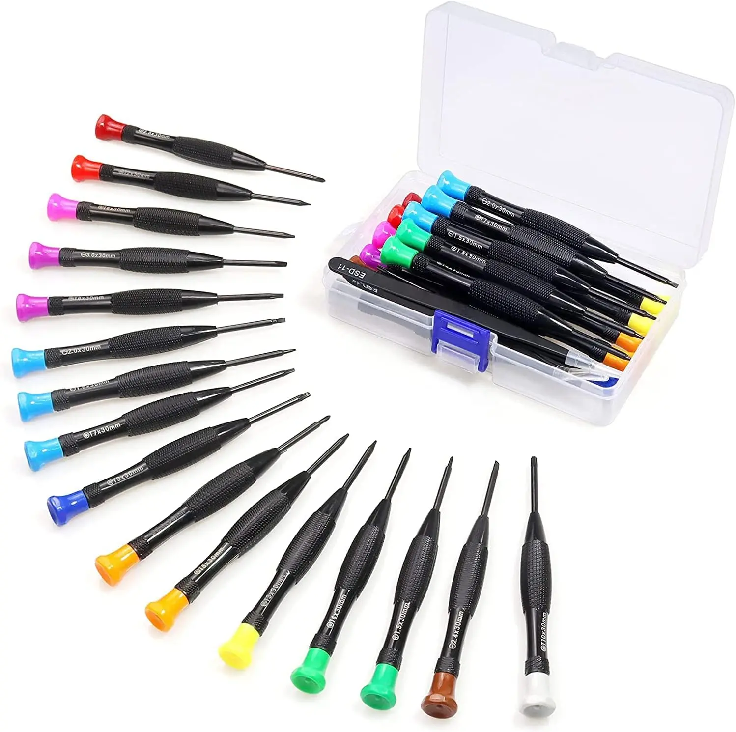 18PCS Torx Screwdriver Set – Magnetic Mini Precision Repair Kit with T2–T10, Phillips & Flathead for Xbox, PS4, Laptop & Phone