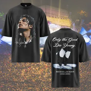 Vintage Bootleg Michael Jackson Shirt, 90s Music Aesthetic Tee, Streetwear Oversized Fit, Comfortable Cotton, Trending Us Streetwear, Tops Crewneck Casual