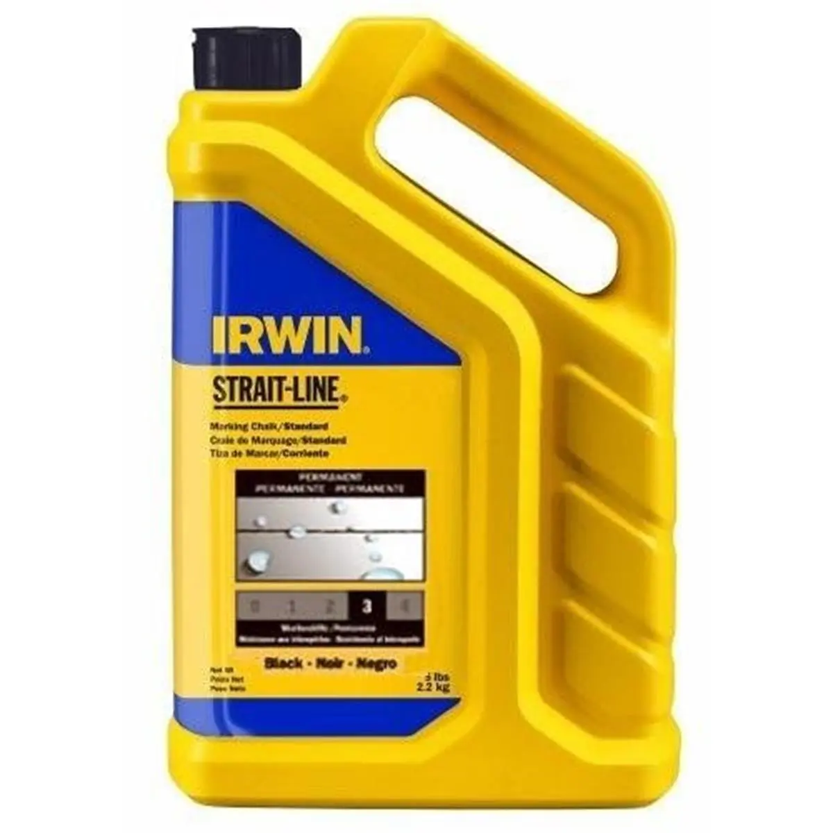 Irwin Strait-Line 586-2032160 Black Hand Chalk Refill, 5lb High Vis. Jobsite Mark Chalk for Sports & Outdoor Use, Works On Wood/Concrete