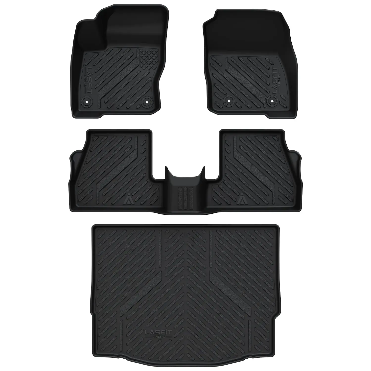 Lasfit All-Weather Car Floor Mats & Cargo Mat, Custom-Fit for 2016-2018 Ford Focus RS, Automotive Car Accessory, Mat Floor Mats