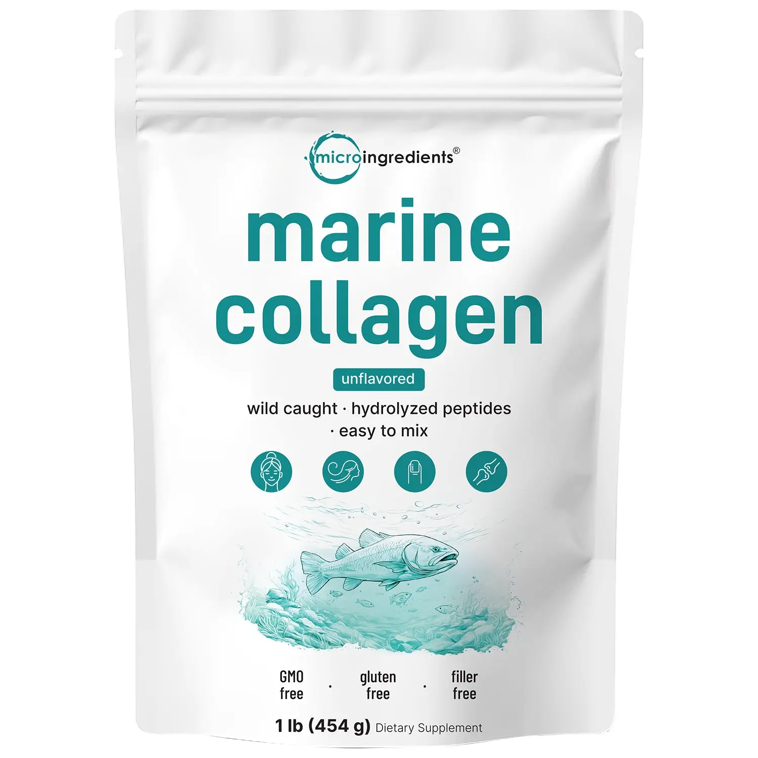Micro Ingredients Marine Collagen Protein Powder, 37 Servings Per Pack