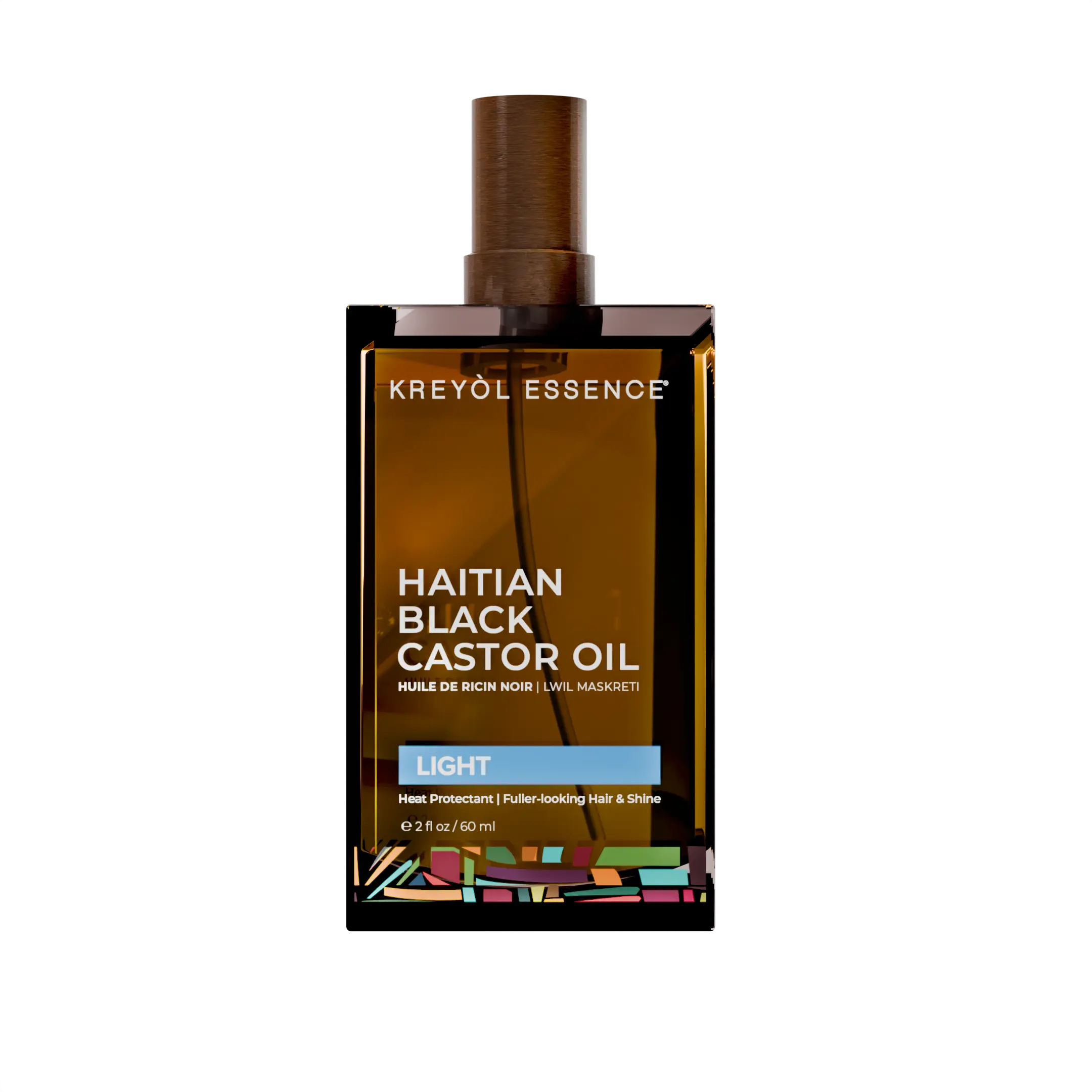Haitian Black Castor Oil Light | Daily Use for Skin + Hair (2oz)