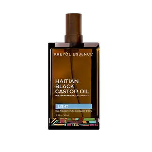Haitian Black Castor Oil Light | Daily Use for Skin + Hair (2oz)