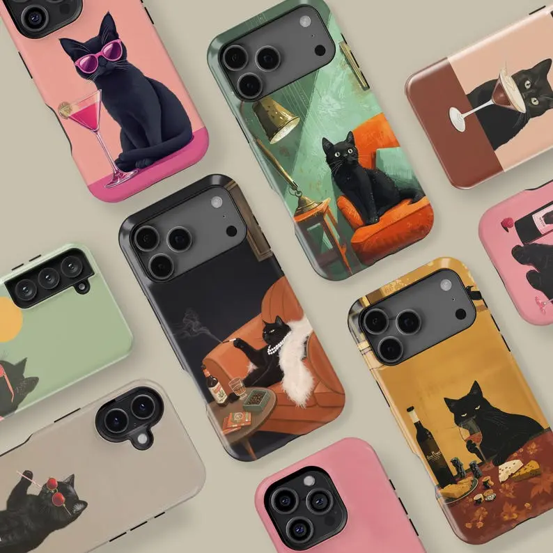 Funny Cat Design TPU Cellphone Case - Casing, Cover, Protector Accessory for Cat Lovers, Compatible with iPhone 17-12/11, Stylish Holiday Gift for Loved Ones, summerwins