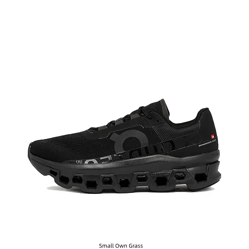 Sleek All-Black Running Sneakers with a Breathable Knit Mesh Upper and Stealthy Hollow Cushion Sole, The Ultimate Techwear-Inspired Shoe for Gym Workouts, Casual Streetwear, and Low-Key Cool Outfits