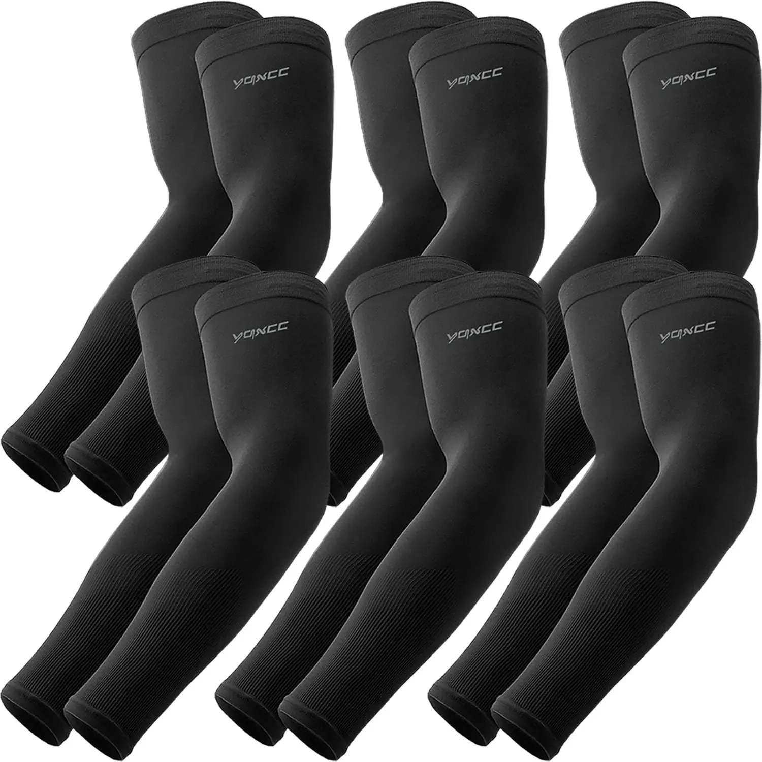 6 Pairs Arm Sleeves for Men Women, UPF 50 Cooling UV Sun Protection Compression Sleeves