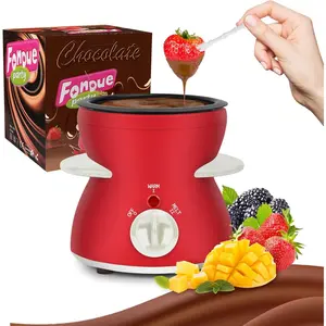 Mini Electric Fondue Pot Set for Melting Chocolate Cheese, Fondue Maker with Dipping Forks, Ideal for Holiday Christmas Birthday Gift