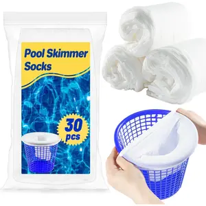 Pool Skimmer Socks Filte - 30PCS Pool Socks Skimmer Cleaning Filter Cleans Debris,Leaves for In-Ground,Above Ground Pools