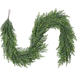 【Spring Deal】Silvanest 6ft Faux Cedar Garland – Lush & Realistic Christmas Holiday Greenery for Home Decor, Mantel, Tabletop & Stair Decoration & Christmas Gift