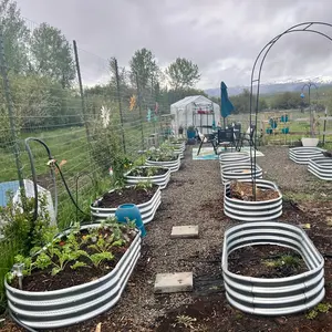 Galvanized Raised Garden Bed 2 Sets, 4 By 2 Feet Lightweight Planter Boxes Outdoor With Easy Assembly