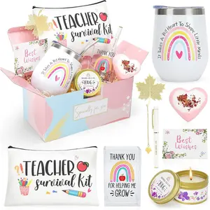 Best Teacher Appreciation Gifts for Women, Christmas, Birthday, Back to School, Thank You Gifts for Teacher, 12 oz Tumbler Gift Basket