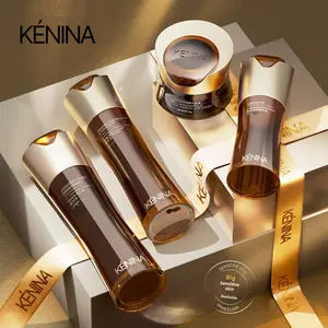 KENINA Firming Anti-Wrinkle Brightening Spot-Correcting Essence+Hydrating Lotion Set with Cordyceps Eye Cream