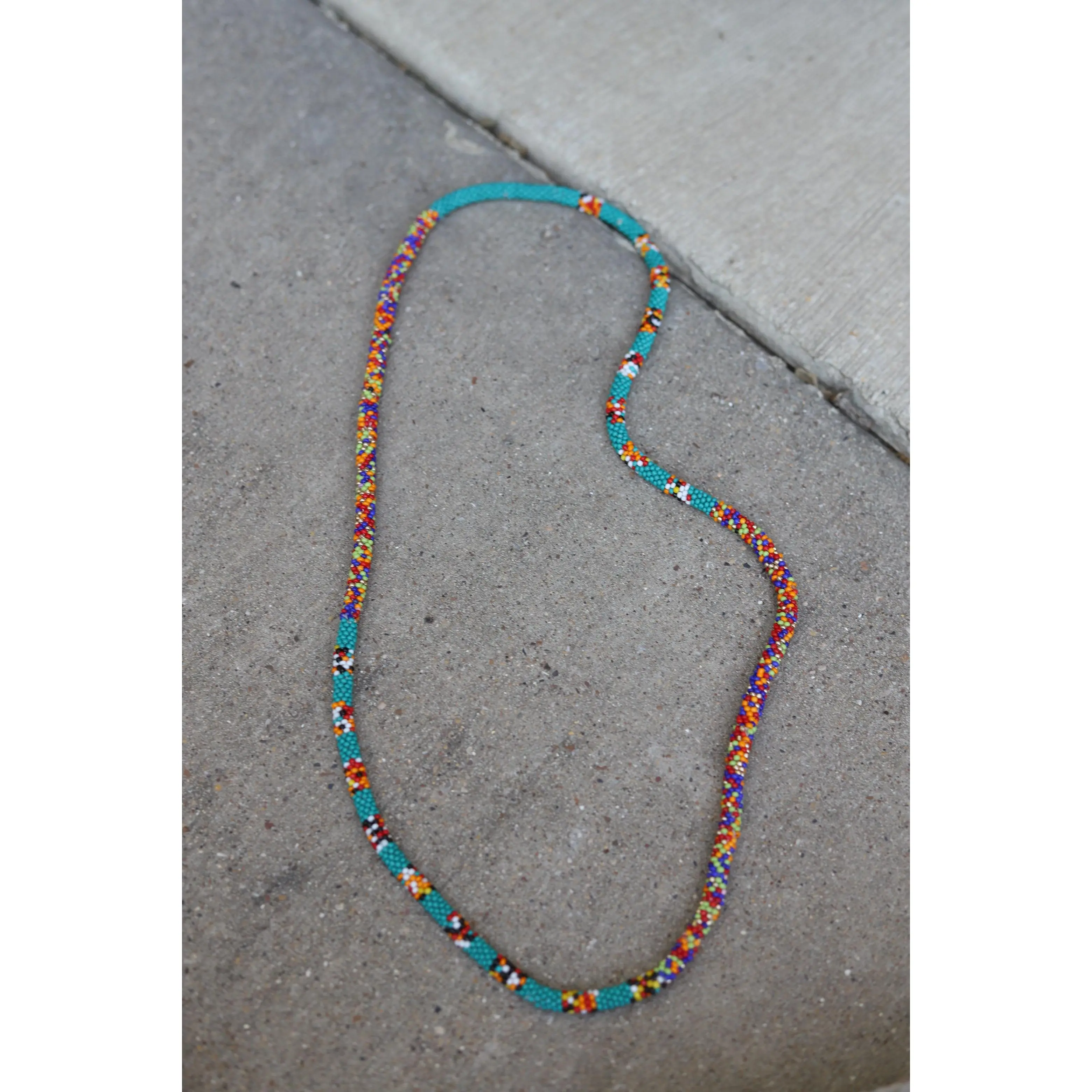 TURQ SEED BEAD NECKLACE