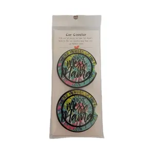 Ceramic Car Coaster Set - Durable Ceramic Coasters for Car Use, Ideal for Spill Protection, High-Quality Design