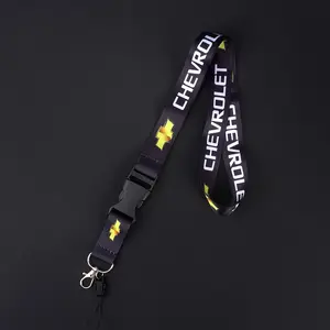 Nylon Car Logo Keychain Neck Strap, Durable Nylon Material, Universal Fit Design, Ideal for Chevy & Other Cars, Must-Have Accessory