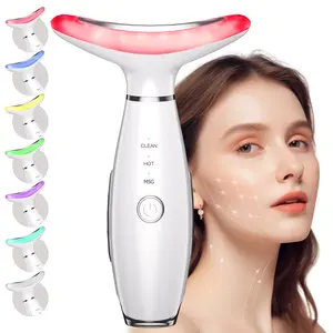 7 Color Facial Massager Tool, Skin Care and Double Chin Neck Massage, Face Sculpting Tool with Thermals, Portable Facial Beauty Device, Trending Products, Beauty Instrument,  Birthday Gifts, Winter Gifts, Best Valentine's Day Gifts For Women