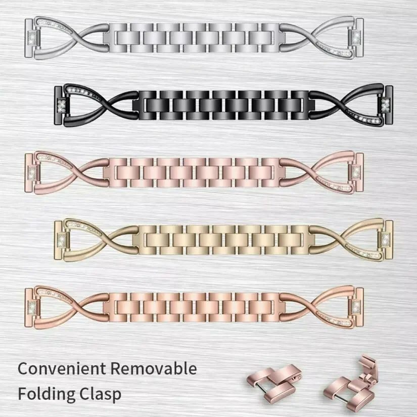 20mm Diamonds Watch Band Metal Strap for Samsung Galaxy Watch 40 42 mm Watch 4/5/5Pro/6