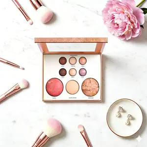 Multi-Color Makeup Palette, Eyeshadow Contour Blush Highlighter Balm, Long-Lasting No Smudge, All-In-One Cosmetic Set, Beauty Cosmetics matte glitter Colorful Eyeshadow Palette portable baked bloom dandy lions Glam eyeshadow palette Powder shade