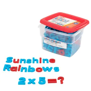 Educational Insights Color-Coded Uppercase & Lowercase AlphaMagnets and MathMagnets, Set of 214 Letters, Numbers, Punctuation & Math Symbols, Preschool Kindergarten Classroom Must Haves, Ages 3+