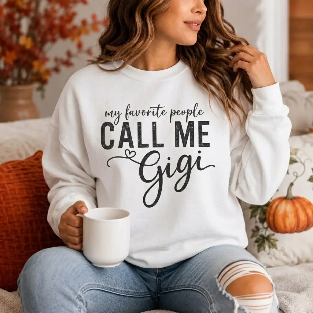 Call Me GiGi Shirt, My Favorite People Grandma Tee, Cute GiGi Gift Sweatshirt, Mothers Day Grandmother Shirt, New GiGi Announcement Gift