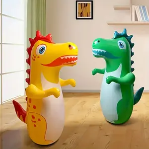 1 Boxing Punching Bag Inflatable Tumbling Toy Room-Specific Vertical Children's Fighting Exercise Puzzle Inflatable Tumbling Toy Room-Specific Vertical Fighting Exercise Dinosaur