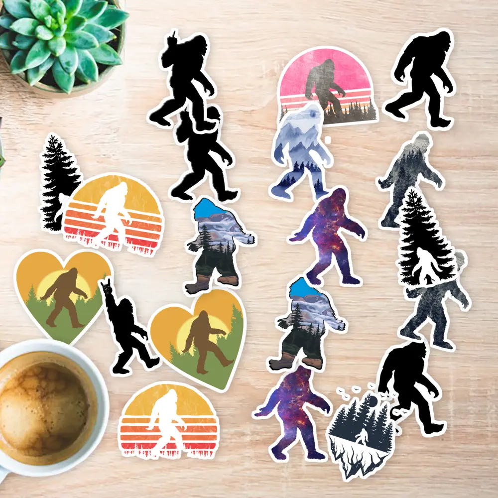Stickers Pack 20 Pcs Bigfoot Bottle Bumper Bike Sasquatch Laptop Colorful Skateboard Aesthetic Car Luggage Vinyl Guitar Water Waterproof