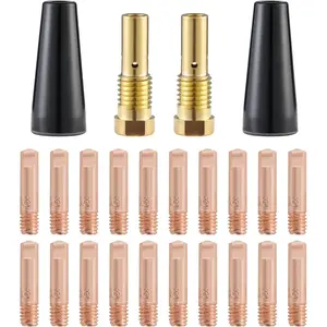 24 count Flux Core Gasless Nozzle Tips MIG   Kit K3493-1 Replacement Accessories Compatible with Lincoln FC90/80GL Forney Titanium .030"(0.8mm) Kit