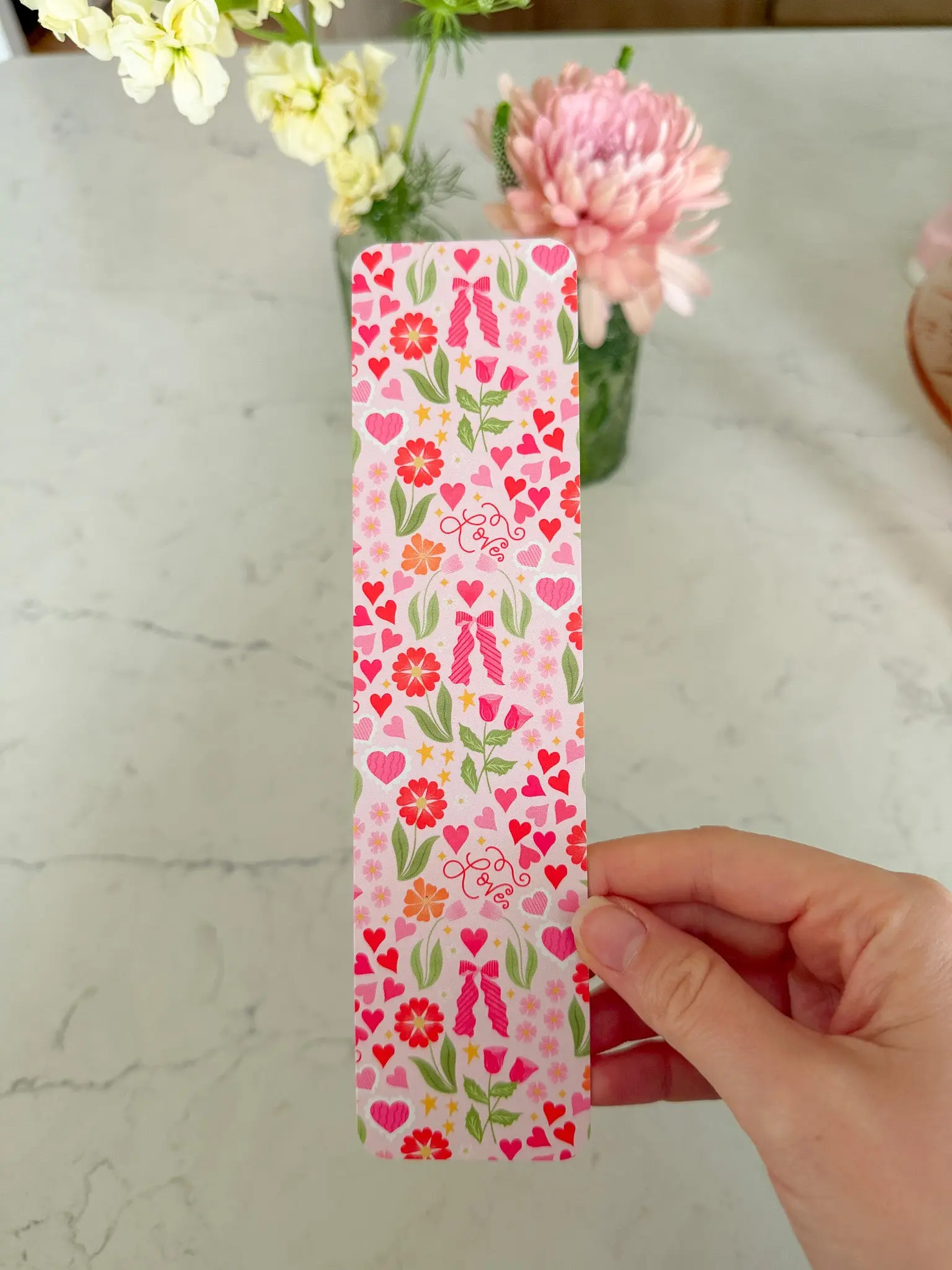 Blooming Hearts Bookmark
