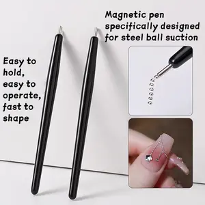 Magnetic Nail Art Pen for Steel Beads, Strong Magnetic Iron Stone Tool, New Design Gel Polish Manicure Accessory, Essential Beauty Equipment, Versatile Use, Nail Art Tools