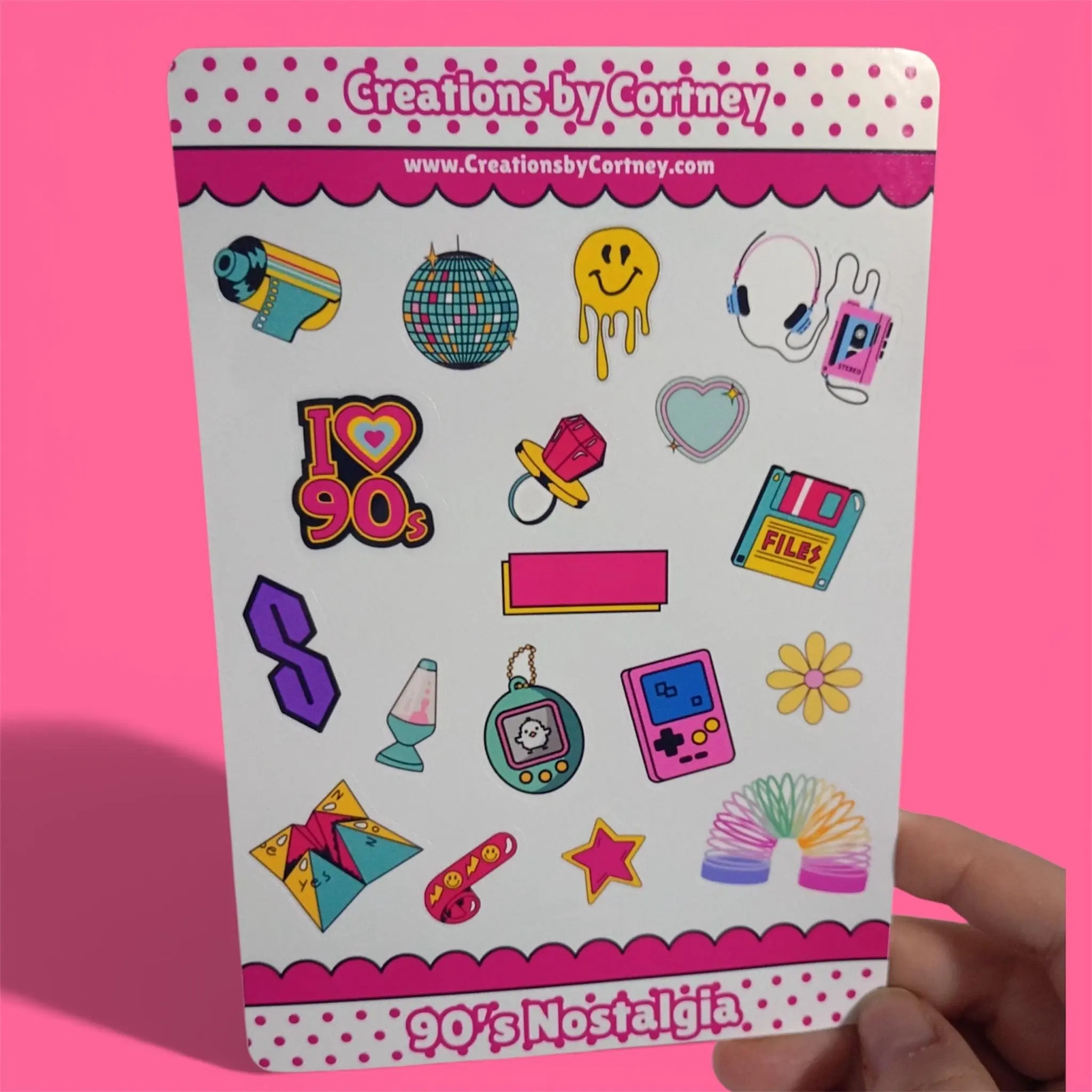 90s Nostalgia Sticker Sheet | Retro Y2K Vinyl Decals