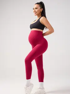 Dream YOGA Seamless Maternity High Waist Leggings Over The Belly Pregnancy Pants Buttery Soft Naked Feel Yoga Activewear Bump Support,Maternity Bottoms for All Seasons, Pregnancy Clothes, Prenatal Maternity Clothing jeggings capri brxl stretchable tight