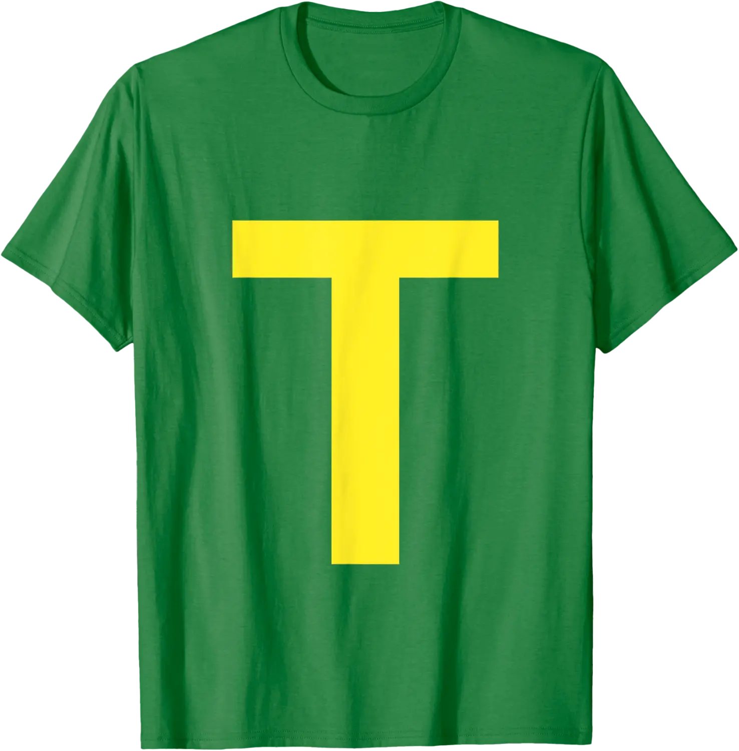 "Letter T" in Yellow, Theodore Chipmunk Costume Halloween T-Shirt - 36B0D5HRQRMR