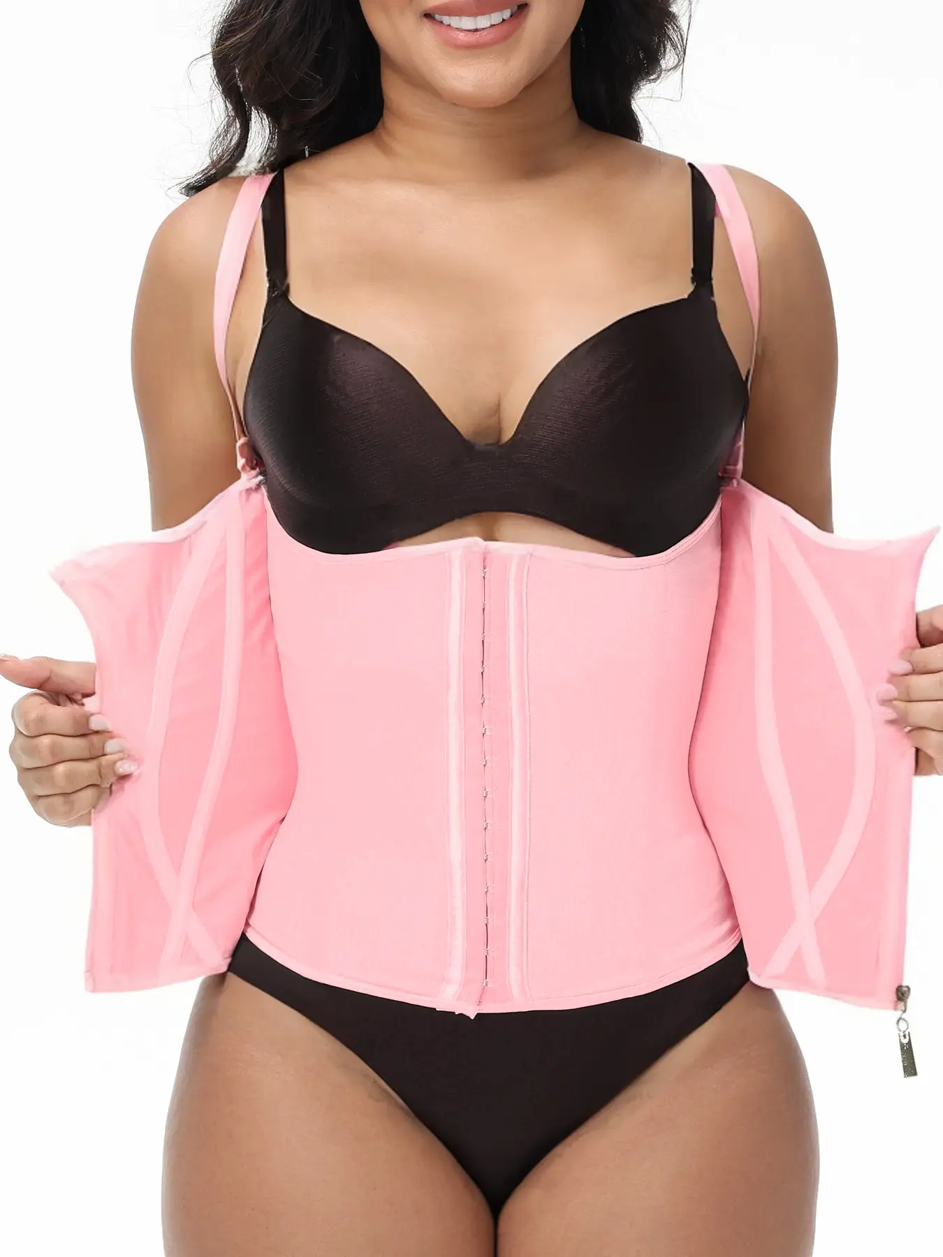 New Women's Breathable Mesh Shapewear Waist Belt, Adjustable Faja Cincher and Corset, Comfortable Tight-Fitting Open Chest Slimming Vest