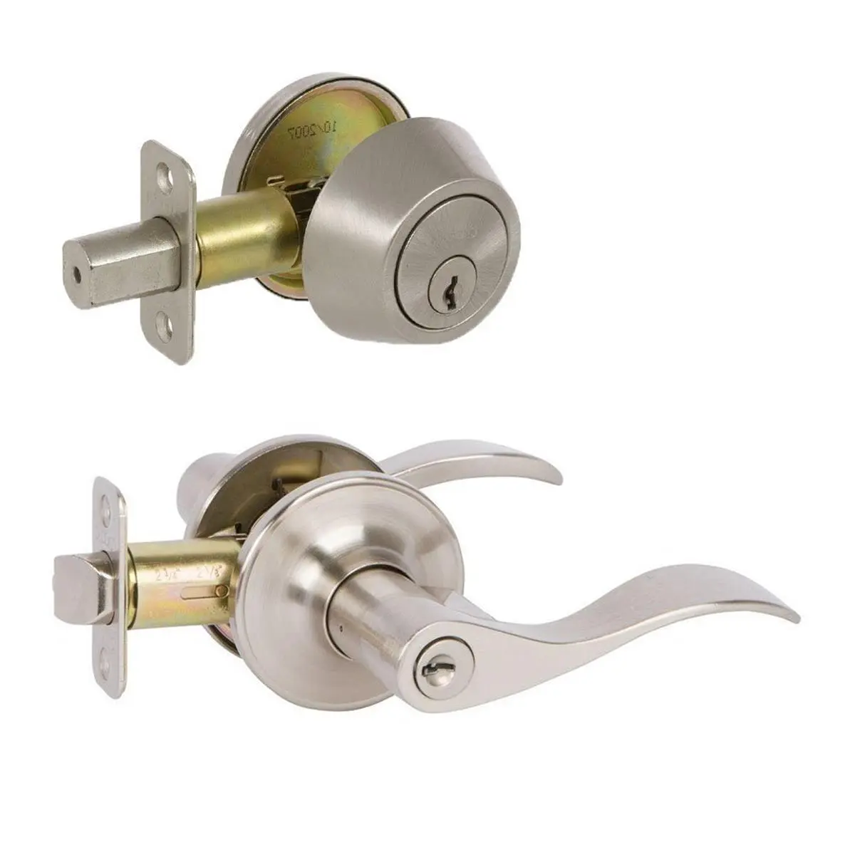 Delaney 300T-BN-CS-US10BE Vpbn3007 Callan Bennet Composite Combo Entry & Deadbolt Lock - Straight Lever, Lock Latches & Bolts, 16x13.25x16 Inches, New Age Design, Old World Quality for Home Entry Doors, 16 X 13.25 X 16 In