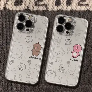 loopy Cute phone case for iPhone16 iPhone 15 12 14 13 11 PROMAX PLUS X XR XSMAX shockproof shock-absorbing case Protector Screen Protector Silicone Cover Protection Protective