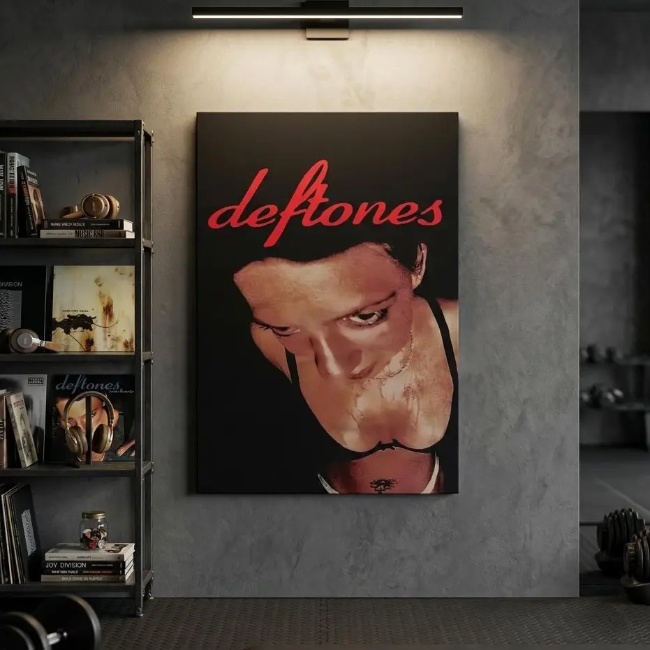 Deftones Band Canvas Wall Art Vintage Album Cover Print Framed Poster Nu Metal Rock Grunge Dark Aesthetic Bedroom Music Room Bar Home Decor Gift For Rock Fans