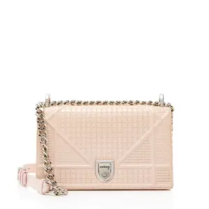 Pre-owned Dior Leather Crossbody Bags Micro Cannage Patent Diorama Small Shoulder Bag