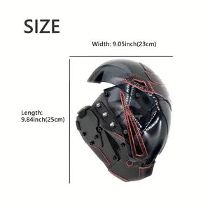 Cyberpunk Cool Sci-fi Futuristic Mask, Cyborg Helmet Mask, Halloween Role-playing Photography Props, Bar Club Carnival LARP Party Supplies, Stage Performance Accessories, Gifts And Collectibles