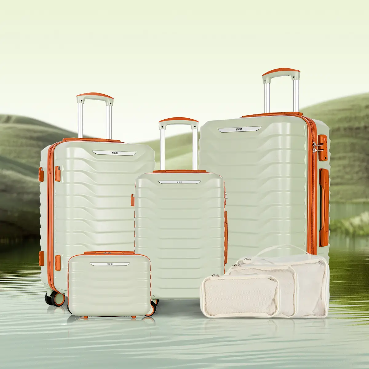 【LIVE】UUH Luggage Set with TSA Locks, Suitcase for Travel, Hardshell Luggage TSA Lock Spinner Wheels Hardshell Lightweight