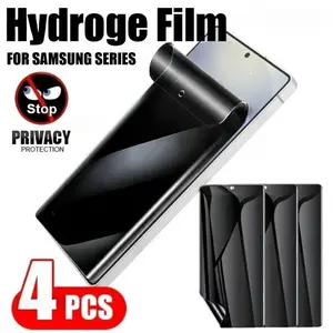 US-CASE - 4Pcs Anti Spy Hydrogel Film for Samsung Galaxy S26 S25 S24 Ultra S23 S22 S21 Plus S24 S25 FE Edge Full Cover Screen Protector