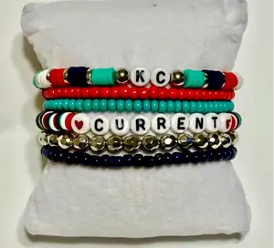 KC Current Inspired Heishi Stackable Bracelets set or Stanley Cup Accessory Set