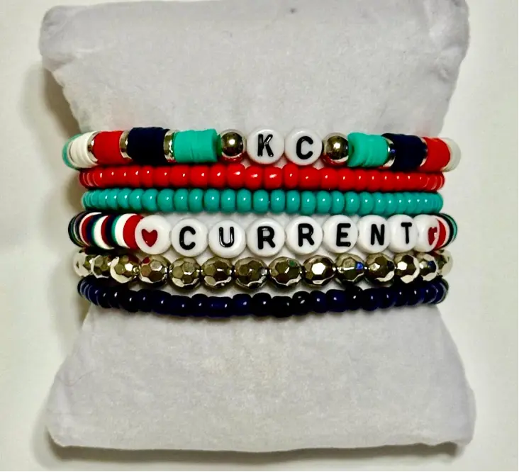 KC Current Inspired Heishi Stackable Bracelets set or Stanley Cup Accessory Set